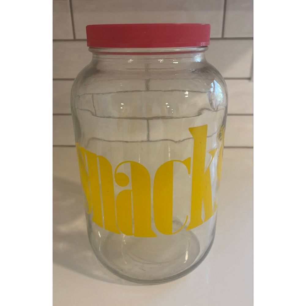 Vintage Glass Retro Snacks Jar